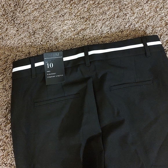 WHBM Black/White Pants ,Slim boot, Comfort stretch, 10, NWT - Picture 4 of 5